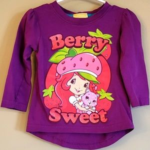 Strawberry Shortcake "Berry Sweet" purple long sleeved tee shirt